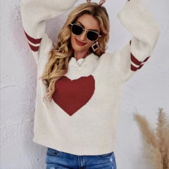 ❤New beige heart sweater - Picture 5 of 12